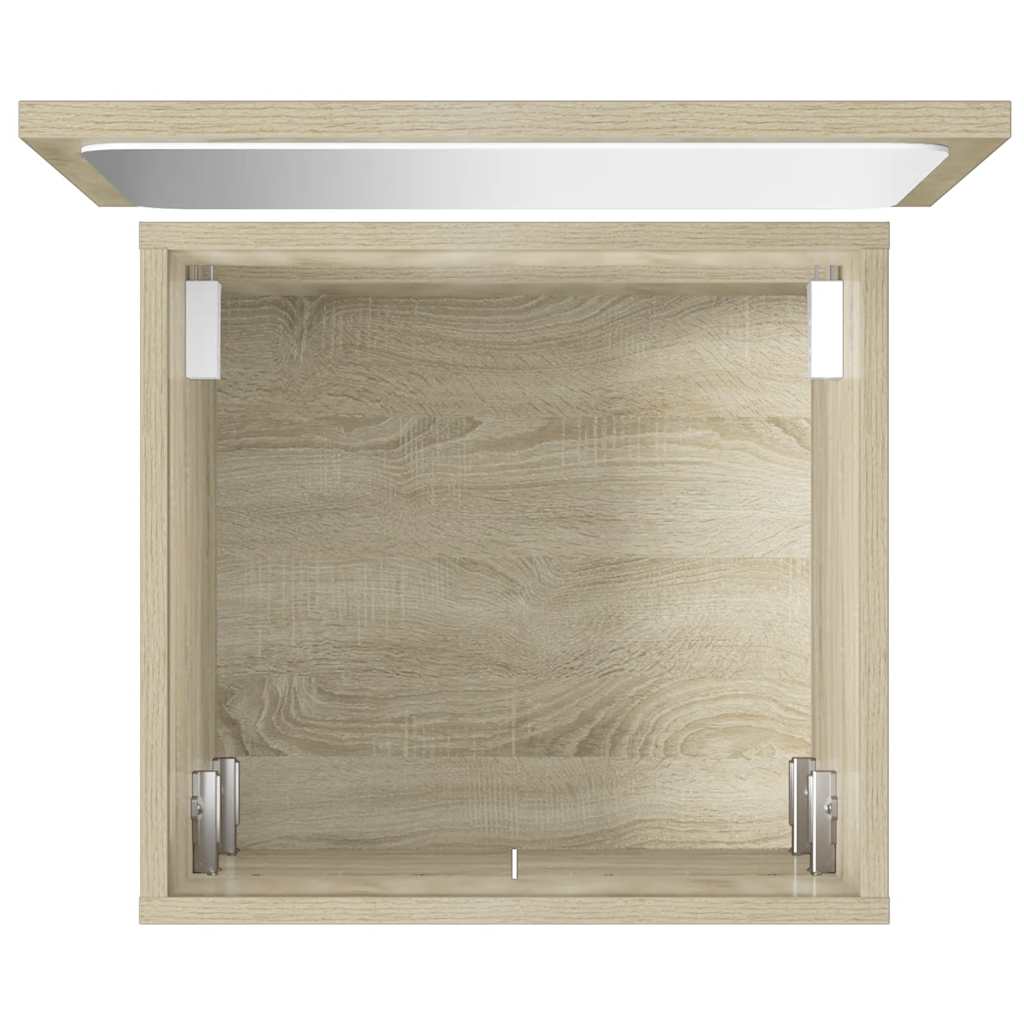 vidaXL 2 Piece Bathroom Furniture Set Sonoma Oak Engineered Wood