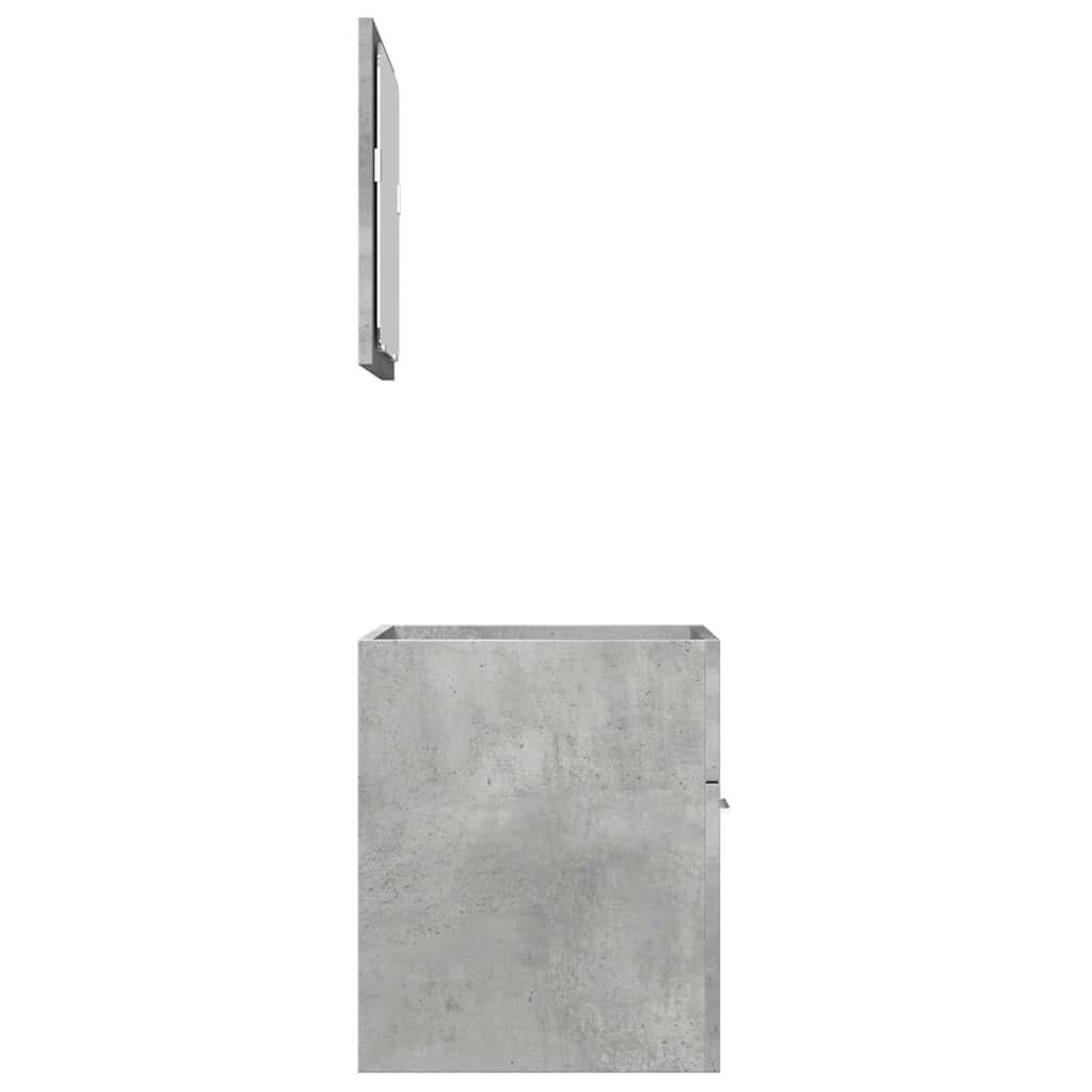 vidaXL 2 Piece Bathroom Furniture Set Concrete Grey Engineered Wood
