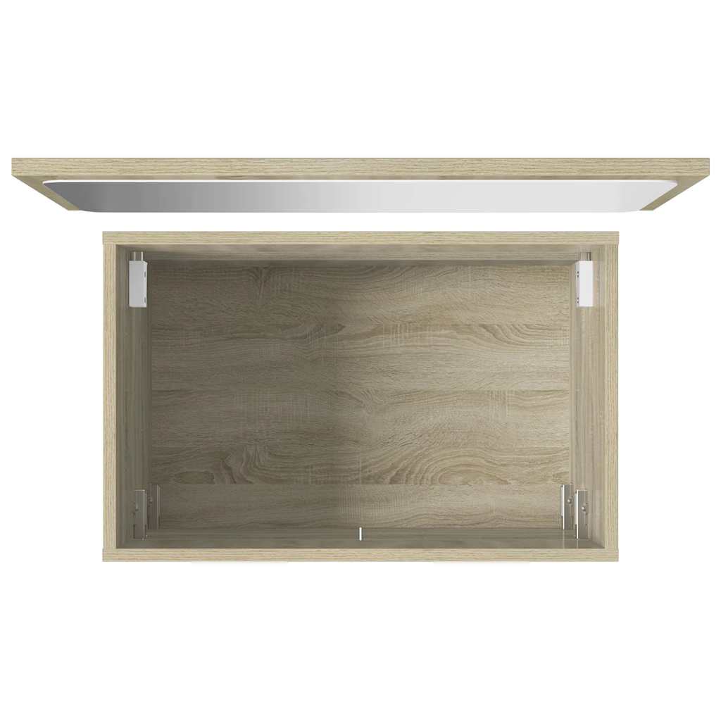 vidaXL 2 Piece Bathroom Furniture Set Sonoma Oak Engineered Wood