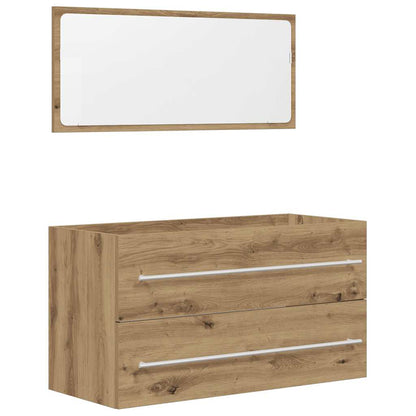vidaXL 2 Piece Bathroom Furniture Set Artisan Oak Engineered Wood