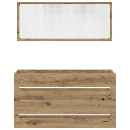 vidaXL 2 Piece Bathroom Furniture Set Artisan Oak Engineered Wood