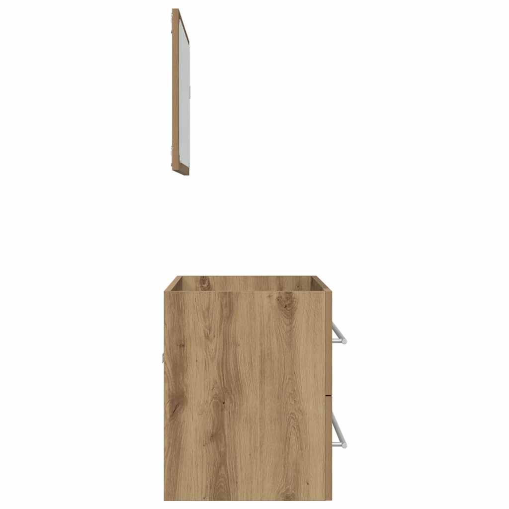 vidaXL 2 Piece Bathroom Furniture Set Artisan Oak Engineered Wood