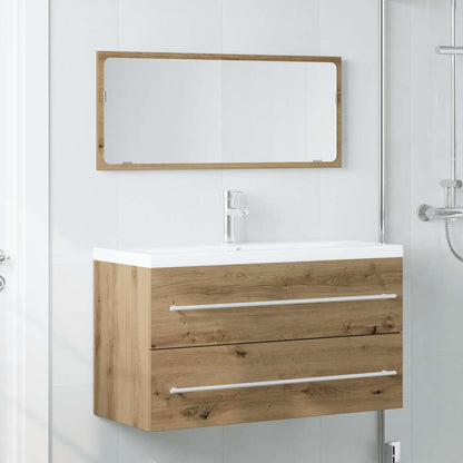 vidaXL 2 Piece Bathroom Furniture Set Artisan Oak Engineered Wood