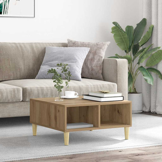 vidaXL Coffee Table Artisan Oak 60x60x30 cm Engineered Wood