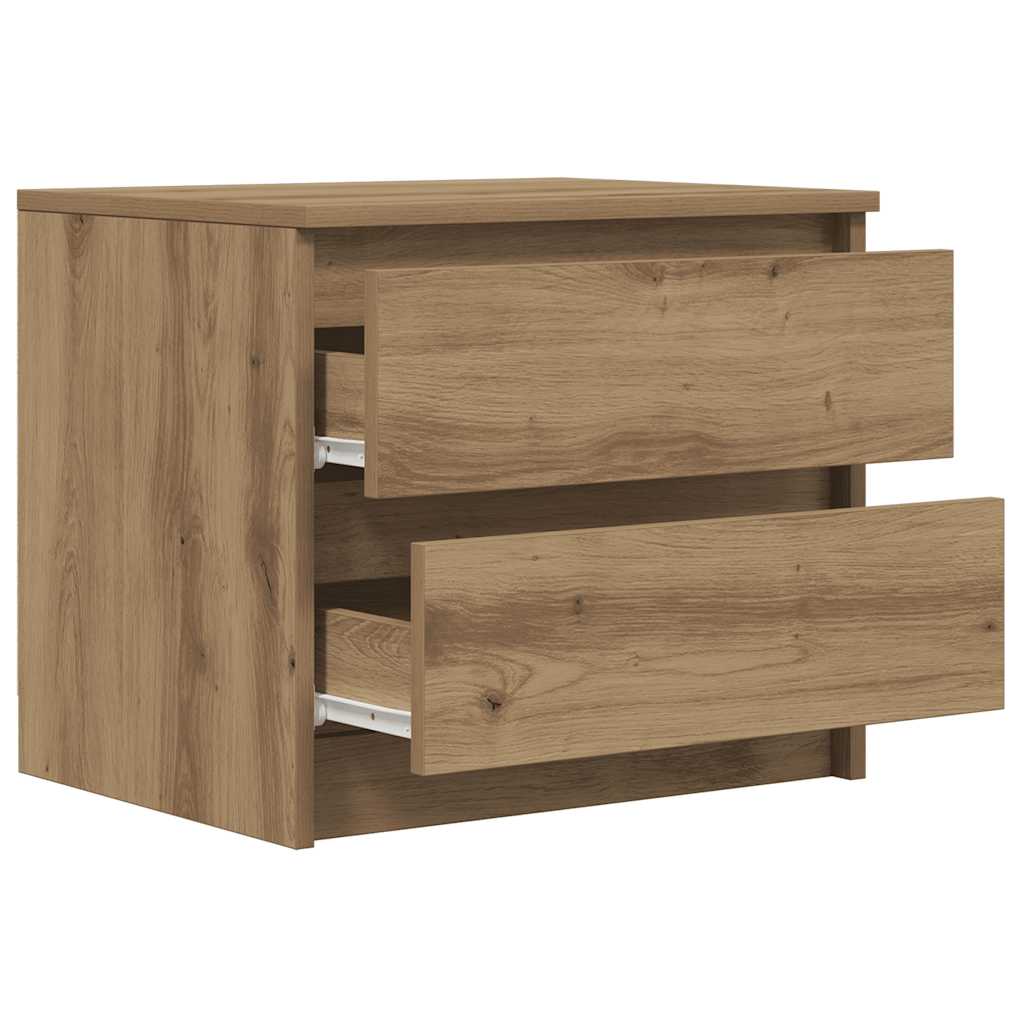 vidaXL Bedside Cabinet Artisan Oak 50x40x43.5 cm Engineered Wood