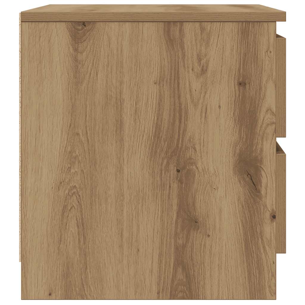 vidaXL Bedside Cabinet Artisan Oak 50x40x43.5 cm Engineered Wood