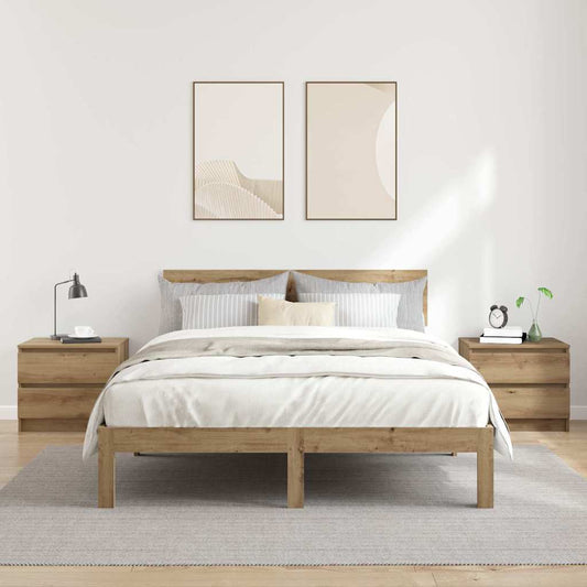 vidaXL Bedside Cabinets 2 pcs Artisan Oak 50x40x43.5 cm Engineered Wood