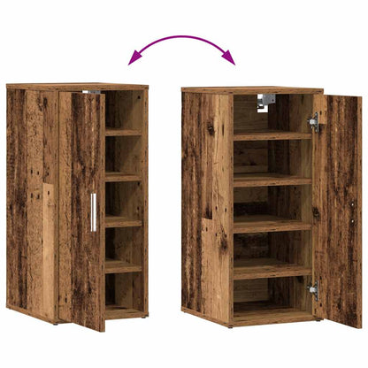 vidaXL Shoe Cabinet Old Wood 32x35x70 cm Engineered Wood