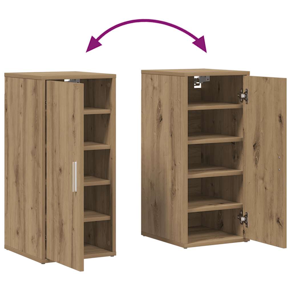 vidaXL Shoe Cabinet Artisan Oak 32x35x70 cm Engineered Wood