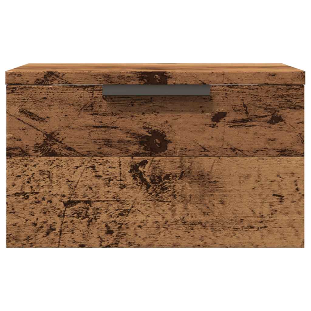 vidaXL Wall-mounted Bedside Cabinet Old Wood 34x30x20 cm