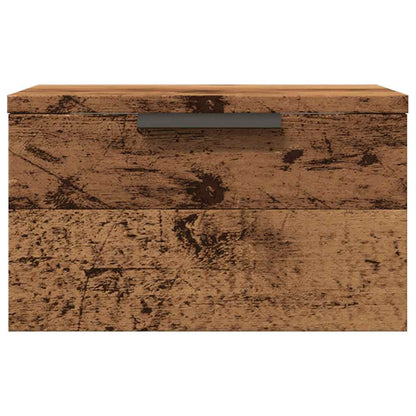 vidaXL Wall-mounted Bedside Cabinet Old Wood 34x30x20 cm