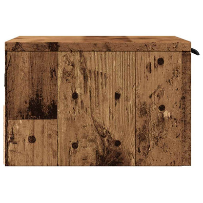 vidaXL Wall-mounted Bedside Cabinet Old Wood 34x30x20 cm