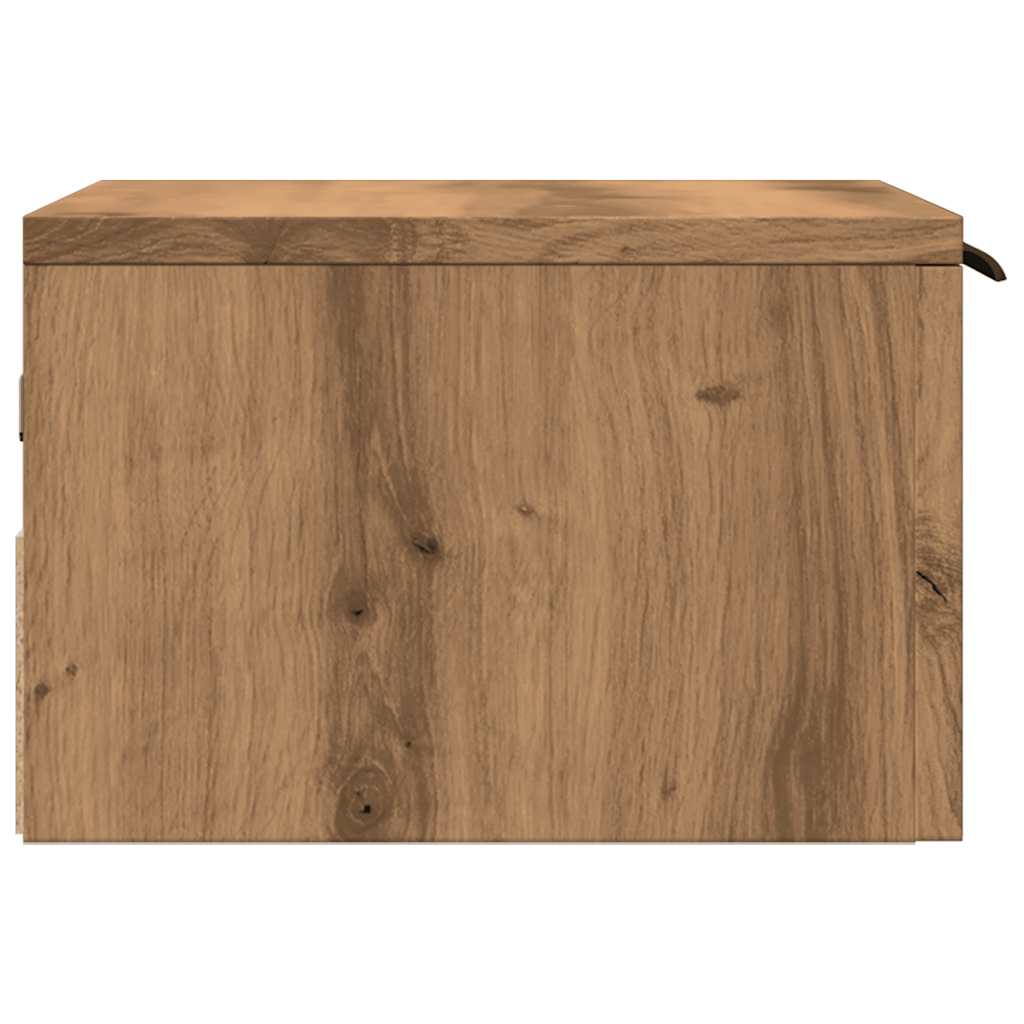 vidaXL Wall-mounted Bedside Cabinet Artisan Oak 34x30x20 cm