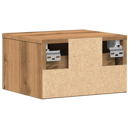 vidaXL Wall-mounted Bedside Cabinet Artisan Oak 34x30x20 cm