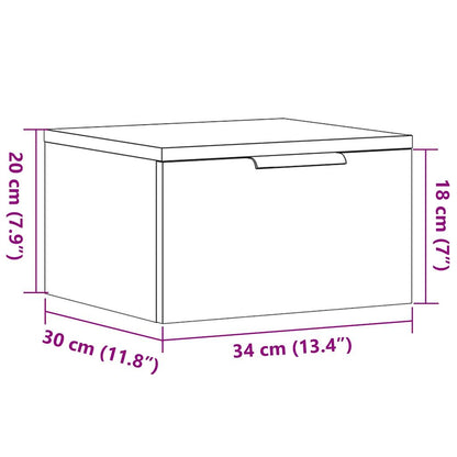 vidaXL Wall-mounted Bedside Cabinets 2 pcs Artisan Oak 34x30x20 cm