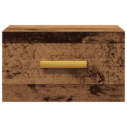 vidaXL Wall-mounted Bedside Cabinet Old Wood 35x35x20 cm