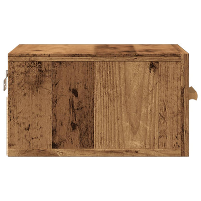 vidaXL Wall-mounted Bedside Cabinet Old Wood 35x35x20 cm