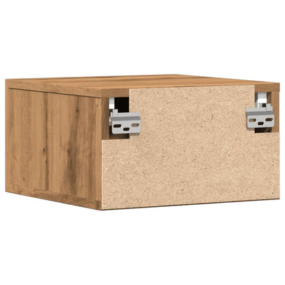 vidaXL Wall-mounted Bedside Cabinet Artisan Oak 35x35x20 cm