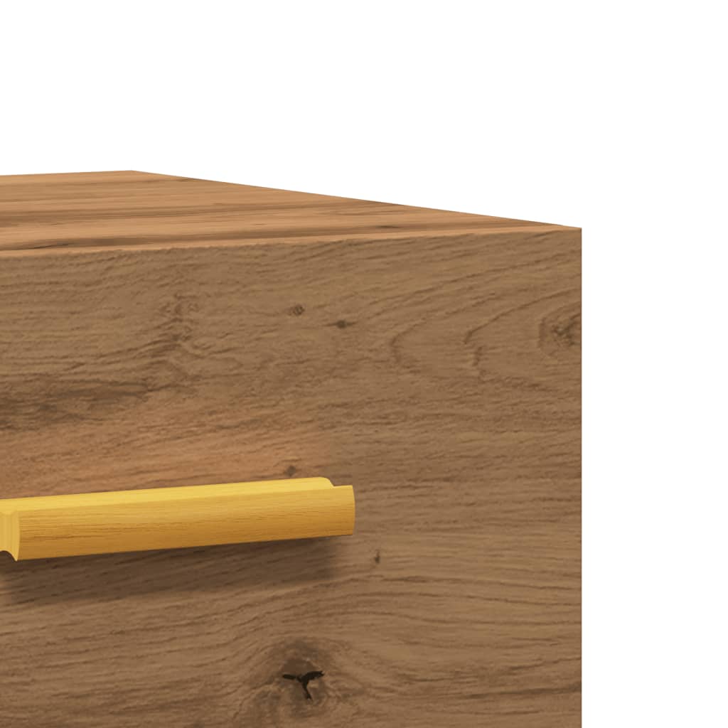 vidaXL Wall-mounted Bedside Cabinets 2 pcs Artisan Oak 35x35x20 cm