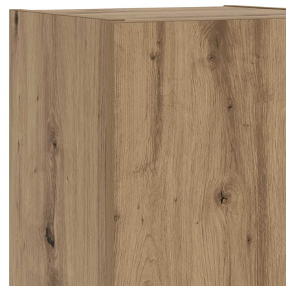 vidaXL TV Cabinet with LED Lights Artisian Oak 30,5x30x102 cm