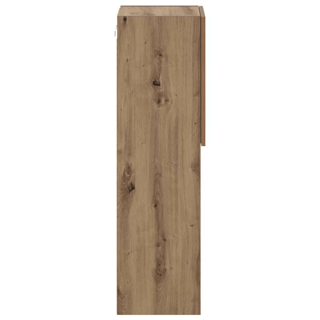 vidaXL TV Cabinet with LED Lights Artisian Oak 30.5x30x102 cm