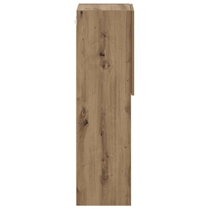 vidaXL TV Cabinet with LED Lights Artisian Oak 30.5x30x102 cm