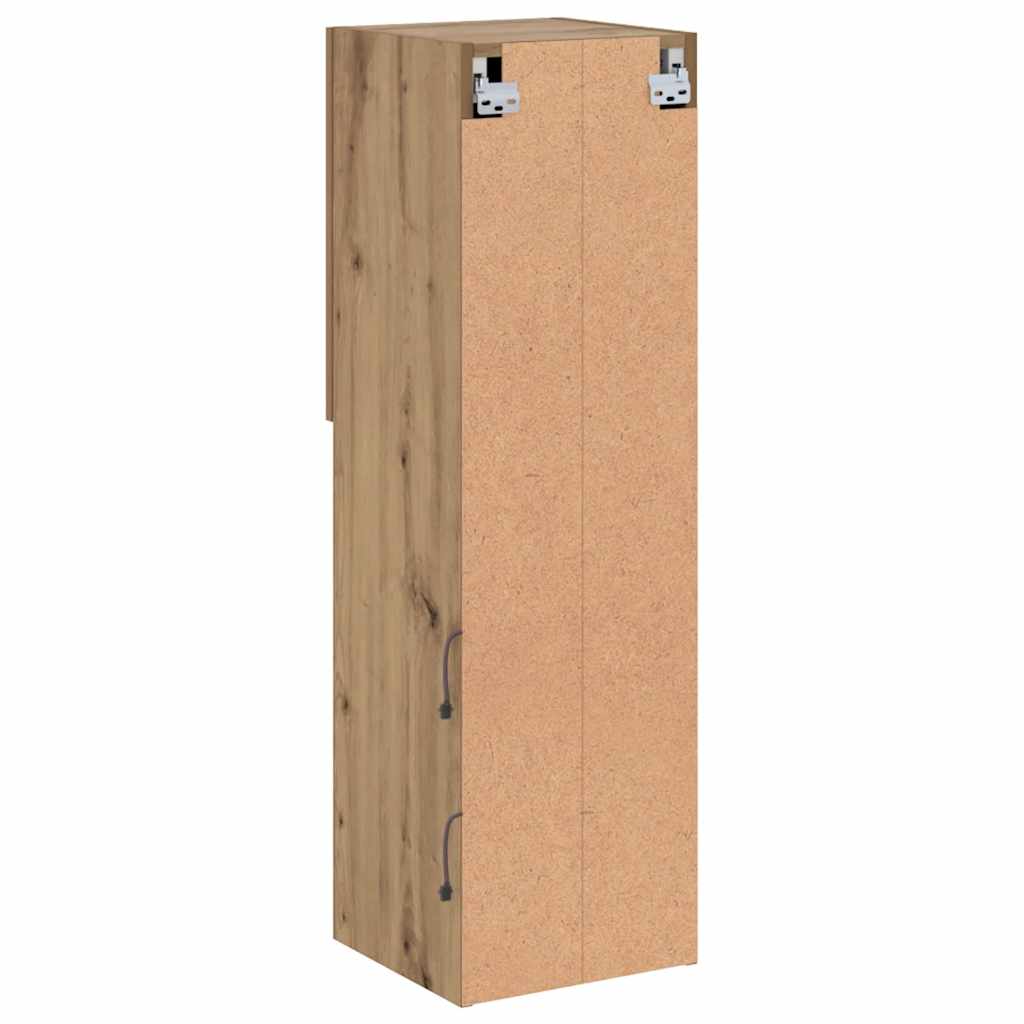vidaXL TV Cabinet with LED Lights Artisian Oak 30.5x30x102 cm
