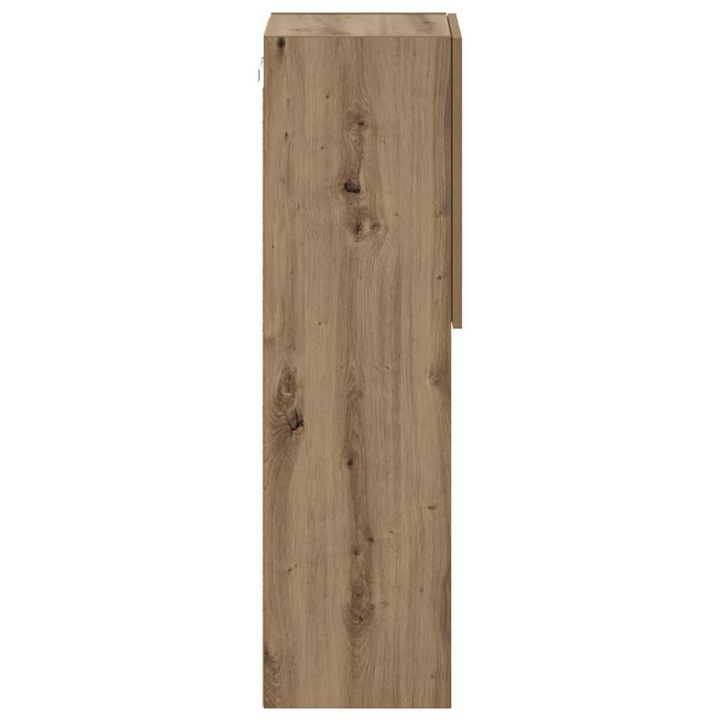 vidaXL TV Cabinets with LED Lights 2 pcs Artisian Oak 30.5x30x102 cm