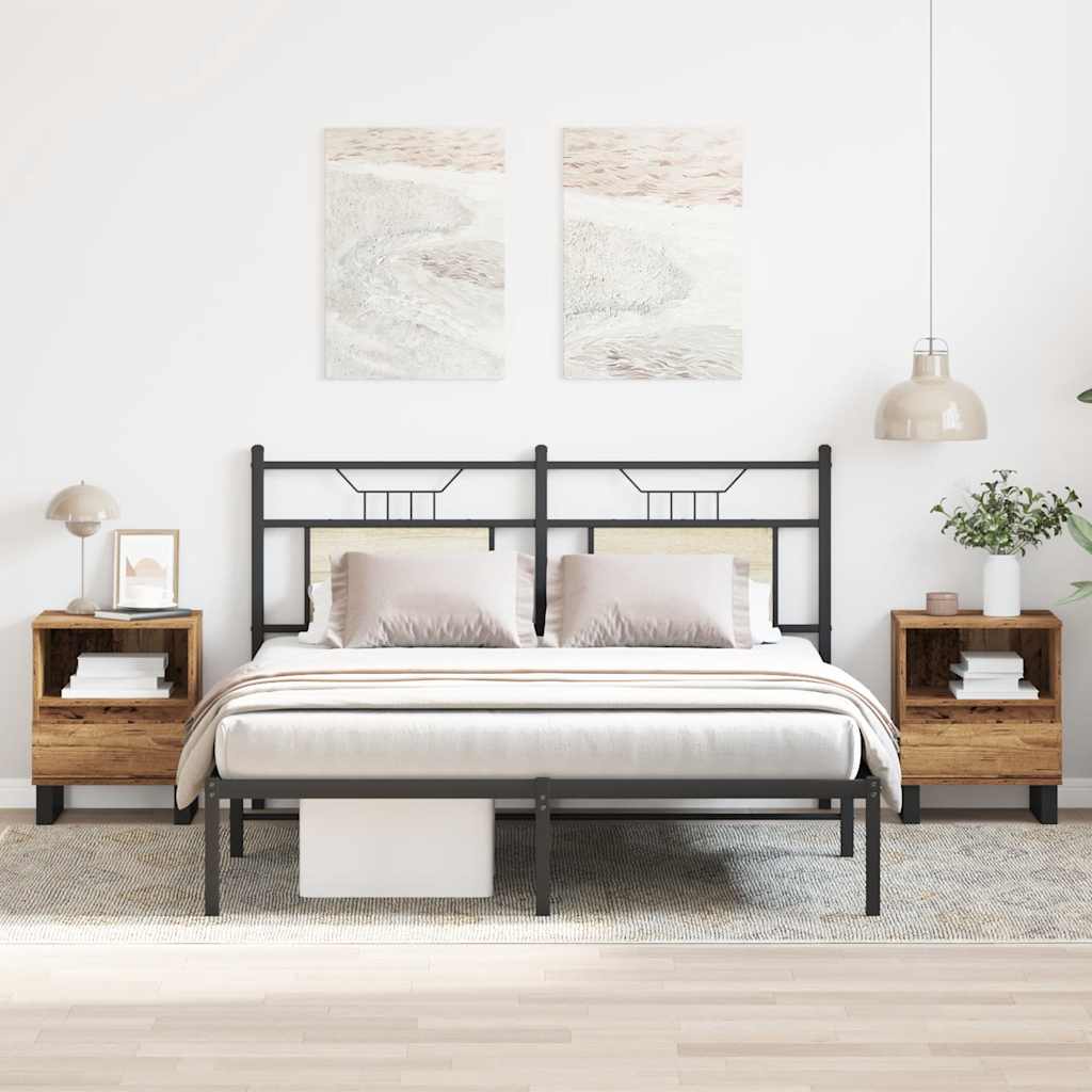 vidaXL Bedside Cabinets 2 pcs Old Wood 40x35x50 cm Engineered Wood