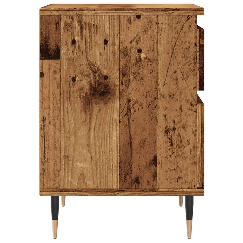 vidaXL Bedside Cabinets 2 pcs Old Wood 40x35x50 cm Engineered Wood