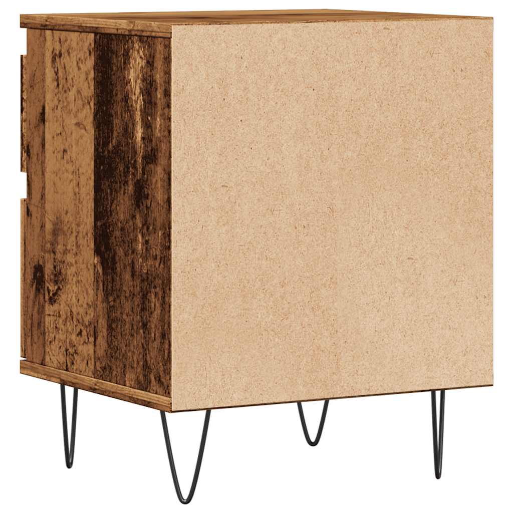 vidaXL Bedside Cabinet Old Wood 40x35x50 cm Engineered Wood