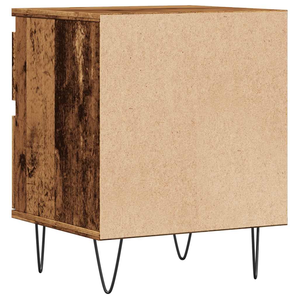 vidaXL Bedside Cabinets 2 pcs Old Wood 40x35x50 cm Engineered Wood