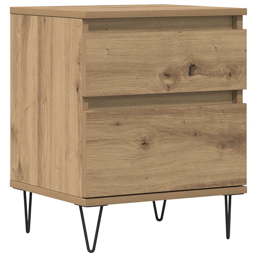 vidaXL Bedside Cabinet Artisan Oak 40x35x50 cm Engineered Wood