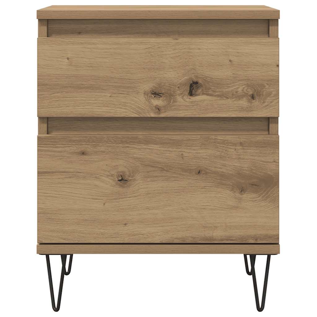 vidaXL Bedside Cabinet Artisan Oak 40x35x50 cm Engineered Wood