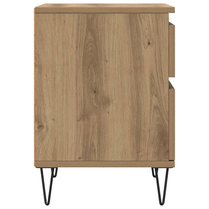 vidaXL Bedside Cabinet Artisan Oak 40x35x50 cm Engineered Wood