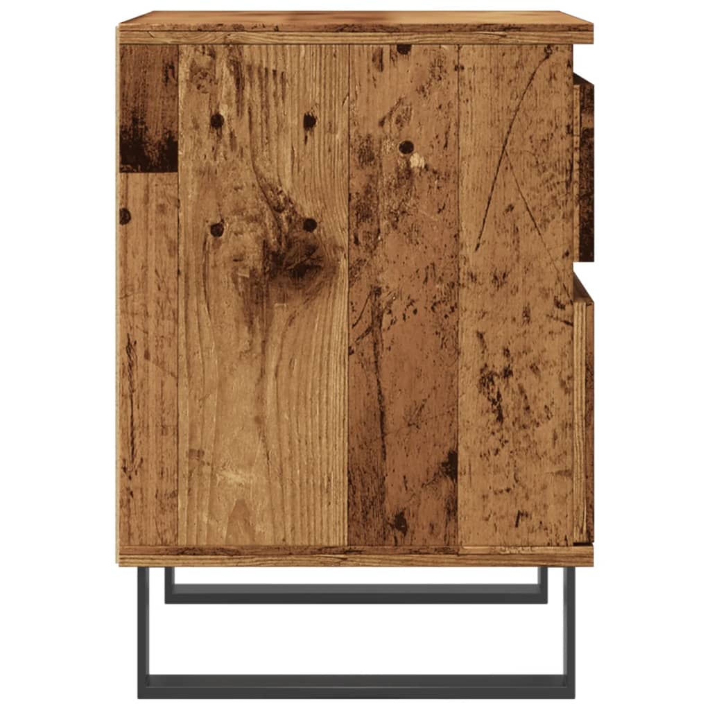 vidaXL Bedside Cabinet Old Wood 40x35x50 cm Engineered Wood
