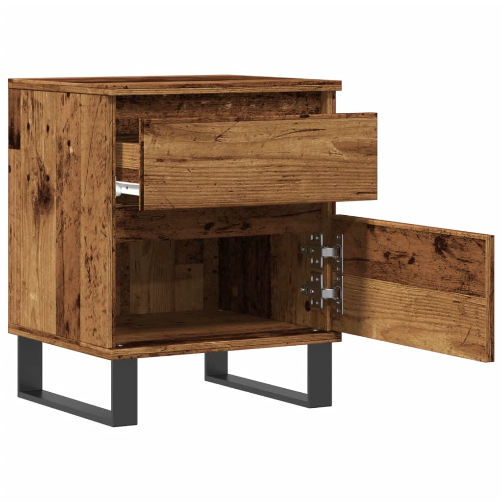 vidaXL Bedside Cabinets 2 pcs Old Wood 40x35x50 cm Engineered Wood