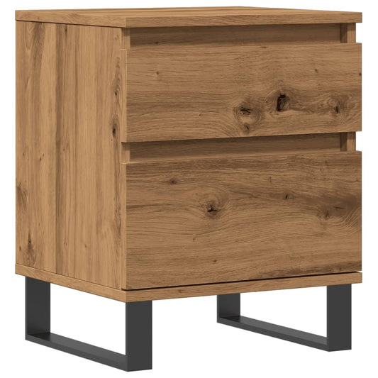 vidaXL Bedside Cabinet Artisan Oak 40x35x50 cm Engineered Wood
