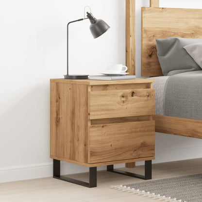 vidaXL Bedside Cabinet Artisan Oak 40x35x50 cm Engineered Wood