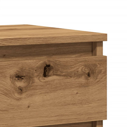 vidaXL Bedside Cabinet Artisan Oak 40x35x50 cm Engineered Wood