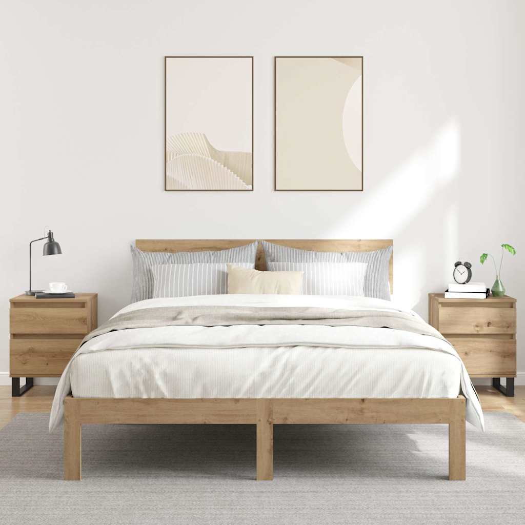 vidaXL Bedside Cabinets 2 pcs Artisan Oak 40x35x50 cm Engineered Wood