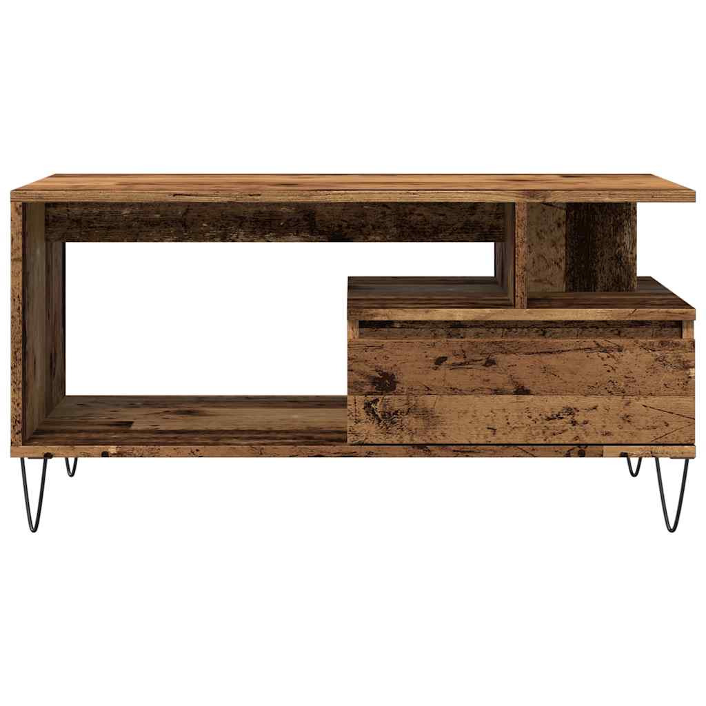 vidaXL Coffee Table Old Wood 90x49x45 cm Engineered Wood