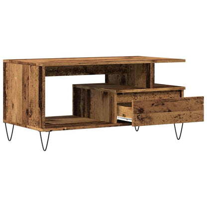 vidaXL Coffee Table Old Wood 90x49x45 cm Engineered Wood