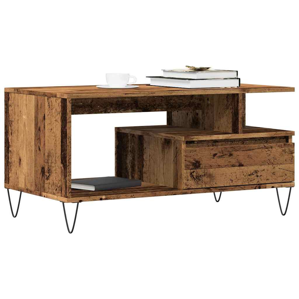 vidaXL Coffee Table Old Wood 90x49x45 cm Engineered Wood