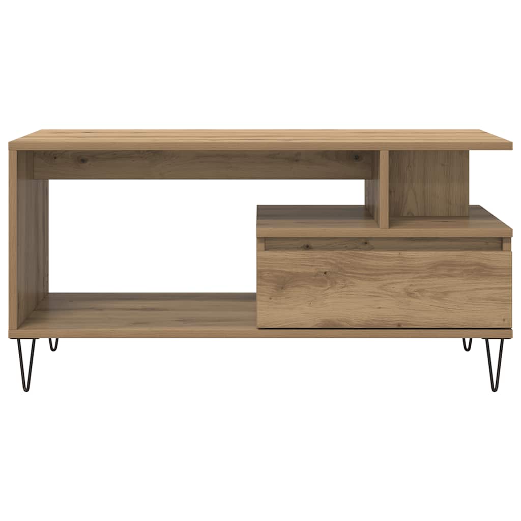 vidaXL Coffee Table Artisan Oak 90x49x45 cm Engineered Wood