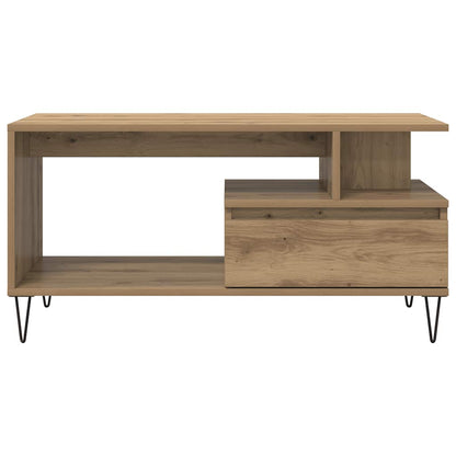 vidaXL Coffee Table Artisan Oak 90x49x45 cm Engineered Wood
