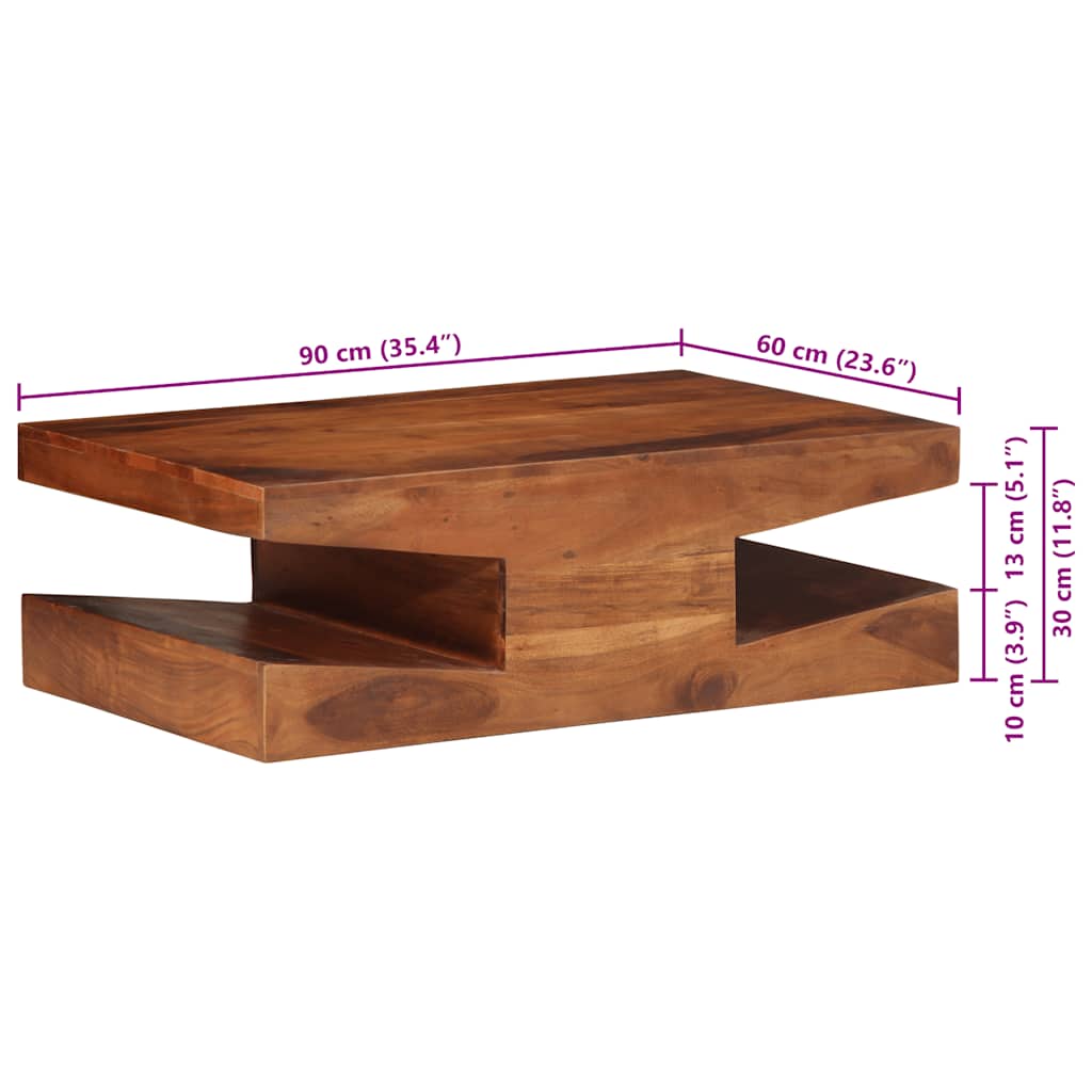 vidaXL Coffee Table 90x60x30 cm Solid Wood Acacia