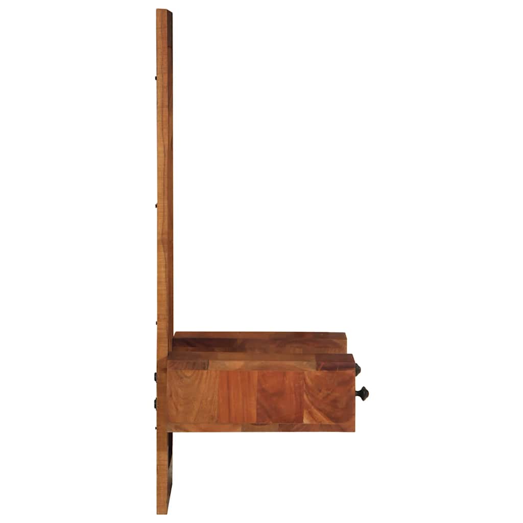 vidaXL Wall Mirror with Drawers 60x33x90 cm Solid Wood Acacia