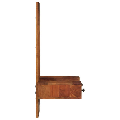 vidaXL Wall Mirror with Drawers 60x33x90 cm Solid Wood Acacia