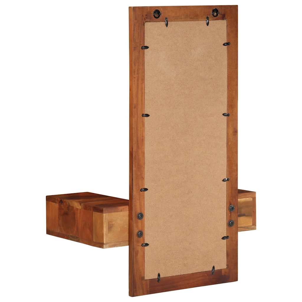 vidaXL Wall Mirror with Drawers 60x33x90 cm Solid Wood Acacia